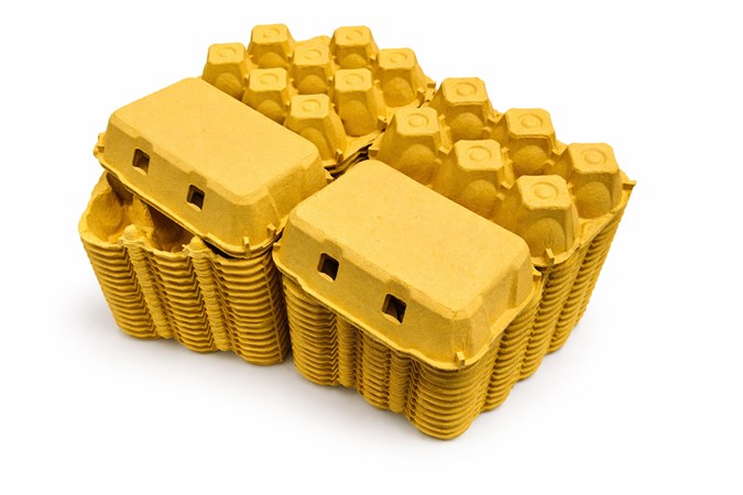 50 X NEW YELLOW HALF DOZEN FLAT TOP EGG BOXES