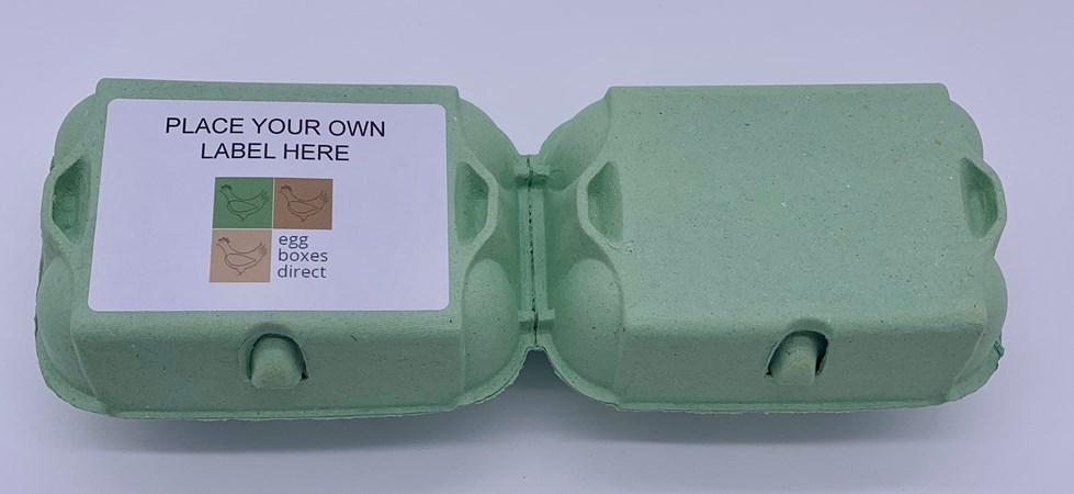 50 X NEW HALF DOZEN FLAT TOP EGG BOXES IN GREEN