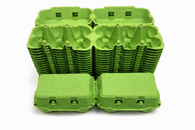 50 X NEW HALF DOZEN FLAT TOP EGG BOXES IN GREEN