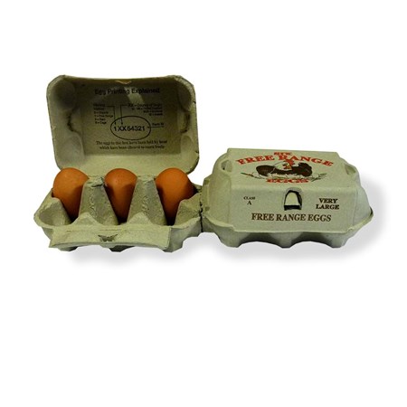 130 X NEW PRINTED 'CHICKEN' FREE RANGE VERY LARGE EGG BOXES