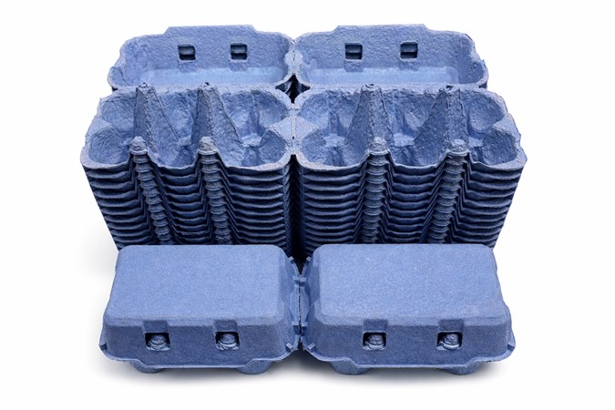 150 X NEW HALF DOZEN FLAT TOP EGG BOXES IN BLUE