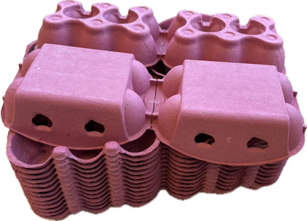 50 X NEW HALF DOZEN PINK FLAT TOP EGG BOXES