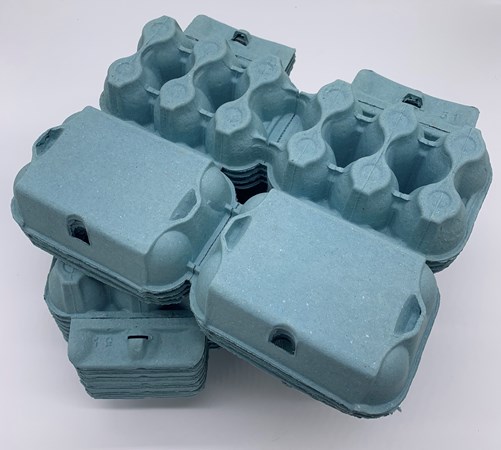 50 X NEW HALF DOZEN FLAT TOP EGG BOXES IN BLUE