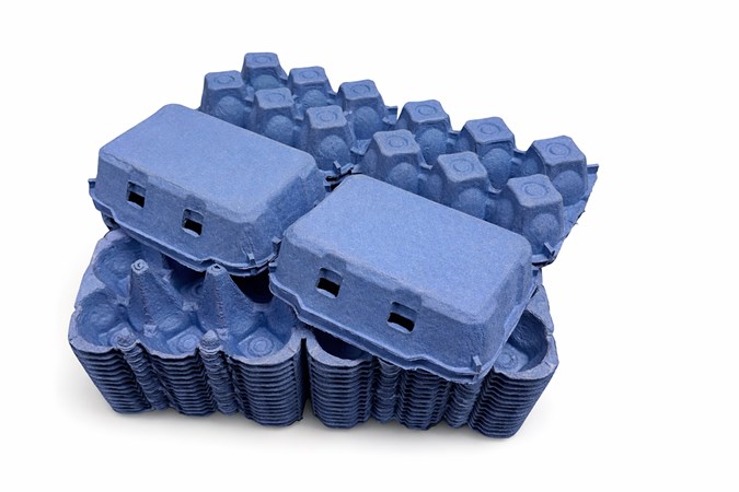 150 X NEW HALF DOZEN FLAT TOP EGG BOXES IN BLUE