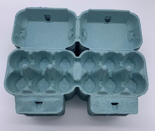 250 X NEW HALF DOZEN FLAT TOP EGG BOXES IN BLUE