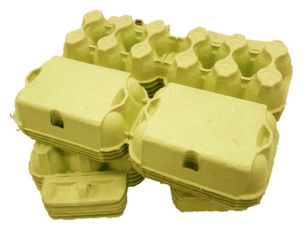 250 X NEW YELLOW HALF DOZEN FLAT TOP EGG BOXES