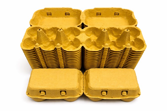 280 X NEW YELLOW HALF DOZEN FLAT TOP EGG BOXES