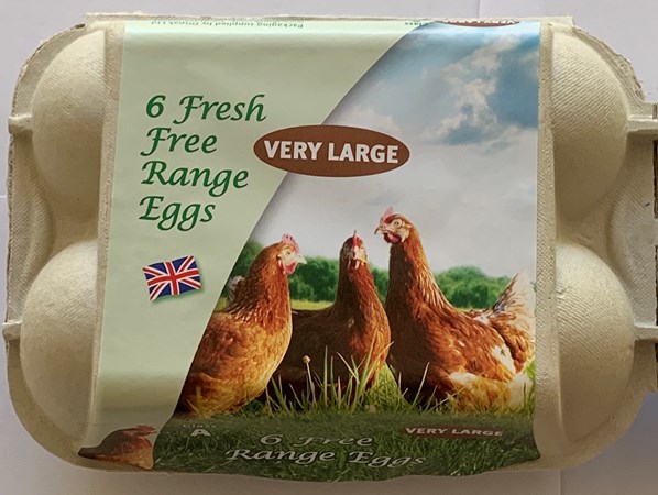 100 X NEW HALF DOZEN QUALITY PRINTED EGG BOXES FOR VERY LARGE CHICKEN / DUCK EGGS
