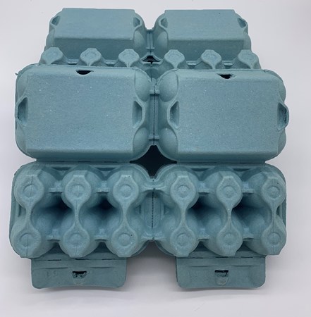 250 X NEW HALF DOZEN FLAT TOP EGG BOXES IN BLUE