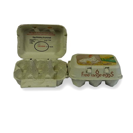 130 X NEW HALF DOZEN PRINTED FREE RANGE EGG BOXES